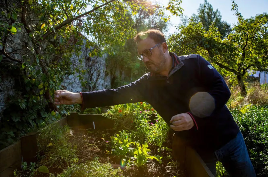 A workshop in Fred Berkmiller's Market Garden