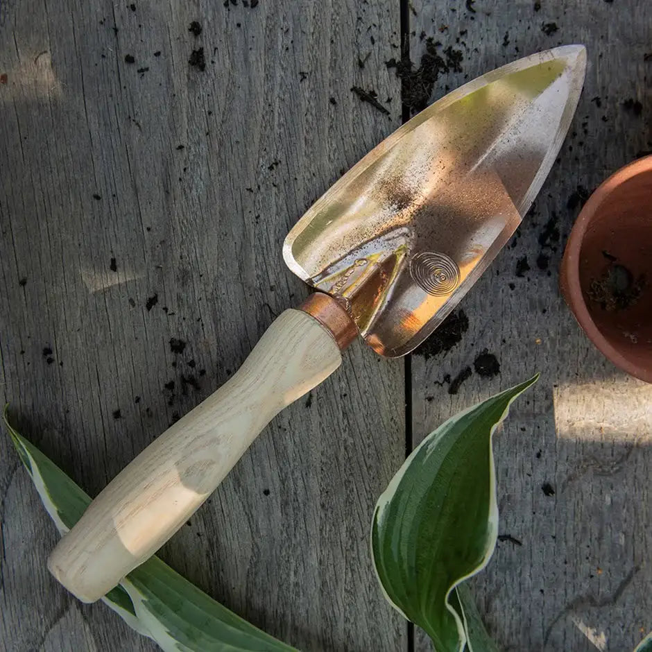 copper garden trowel Copper pointed trowel – Charles Dowding
