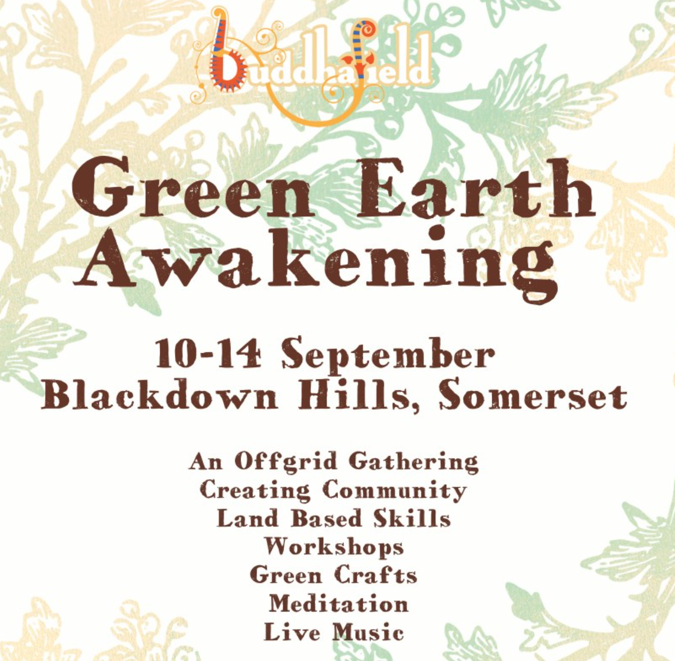 Talk at Buddahfield Green Earth Awakenings Festival