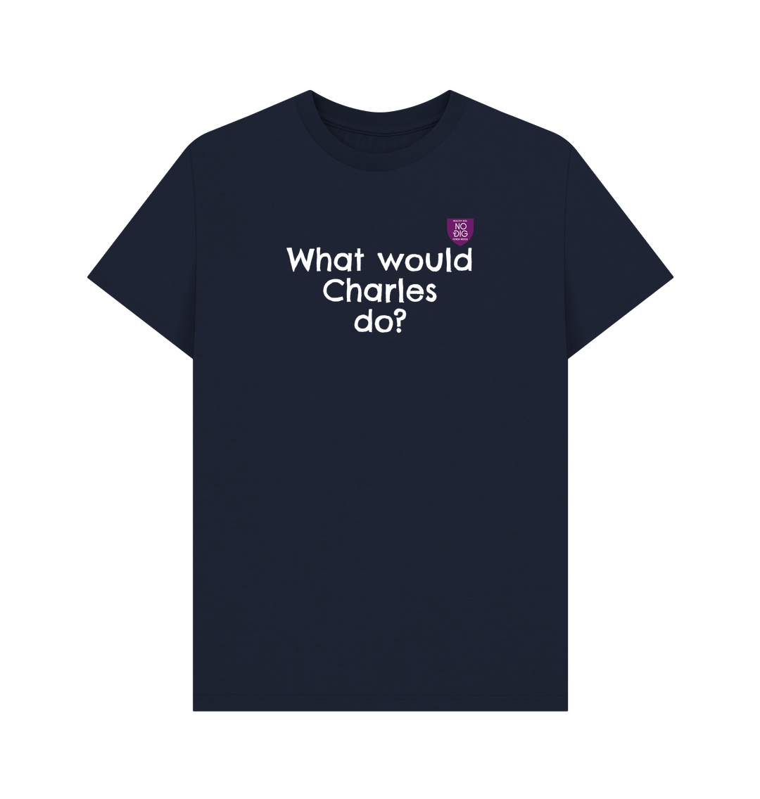 Navy Blue Printed T-shirt Front